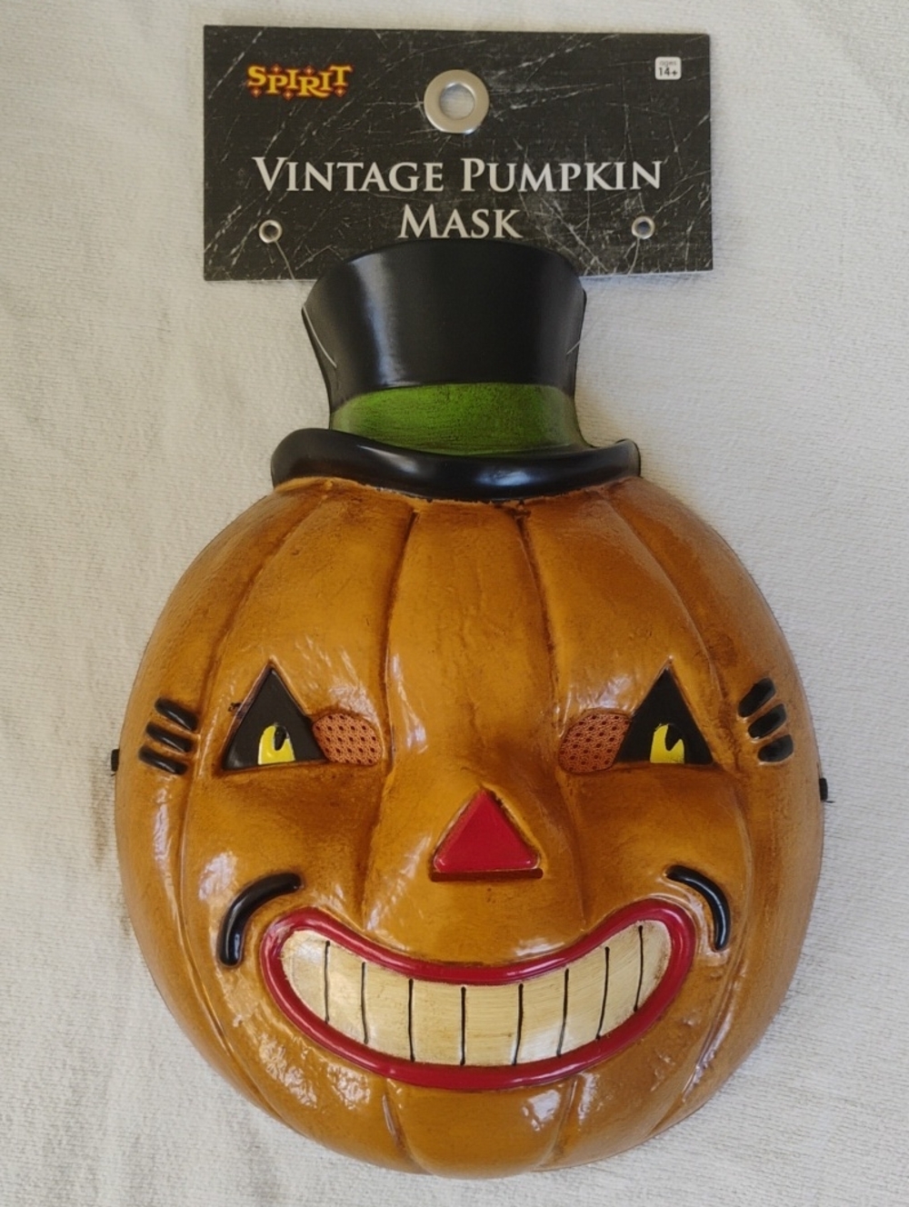 3 Vintage Spirit Halloween Masks BNWT Frankenstein,Mummy And Pumpkin Top Hat - Picture 6 of 7